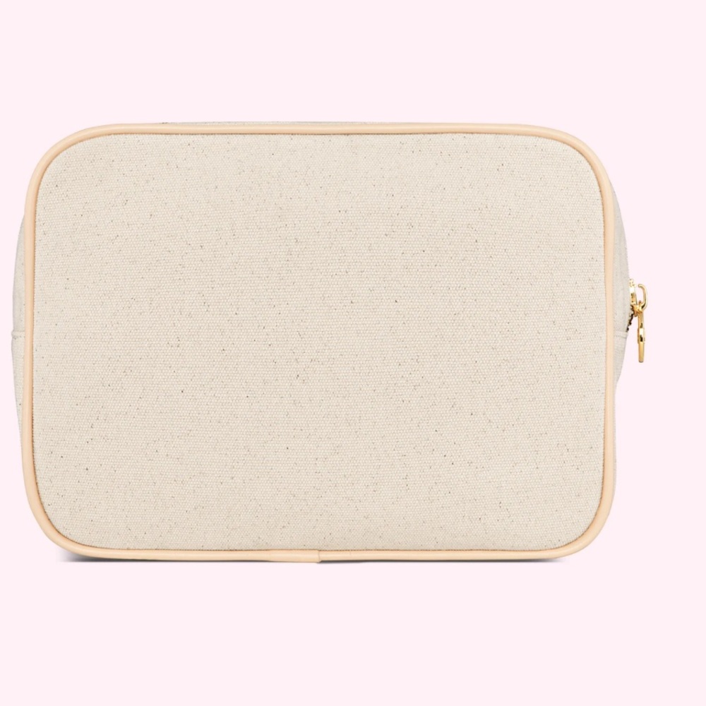 Stoney Clover Lane Large Pouch - Vegan leather, canvas in Tan with dust bag - Picture 3 of 10